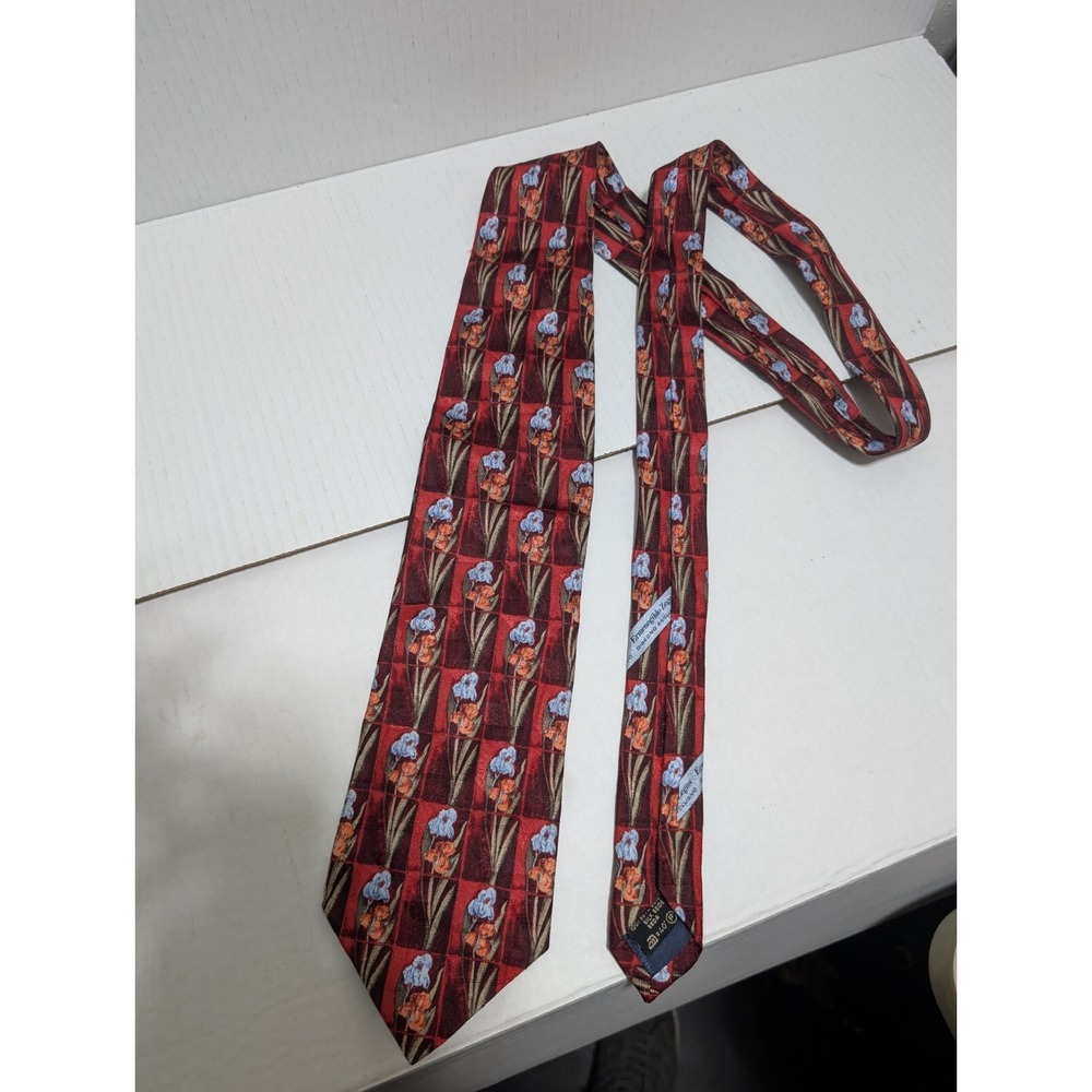 Ermenegildo Zegna 100% Silk Necktie Multicolor Floral All Over Italy‎ 57"